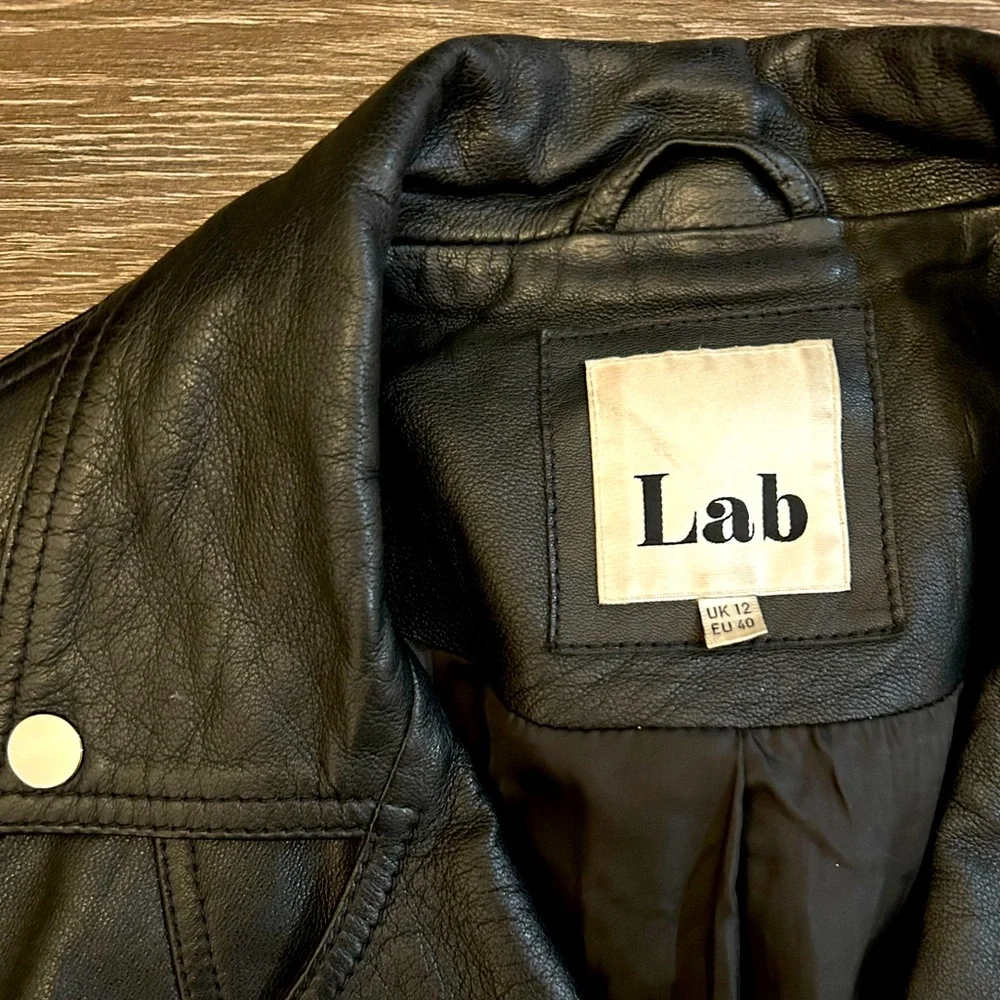 Lab London Genuine Lamb Leather biker jacket - Picture 3 of 8